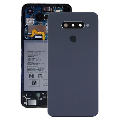Battery Back Cover with Camera Lens for LG Q70 - Black - 1