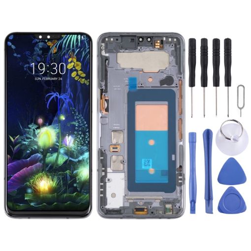 LG V50 ThinQ 5G LCD Screen & Digitizer Assembly With Frame (Black) - 1