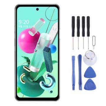 LG Q92 5G LCD Screen Digitizer Full Assembly with Frame - Black - 1