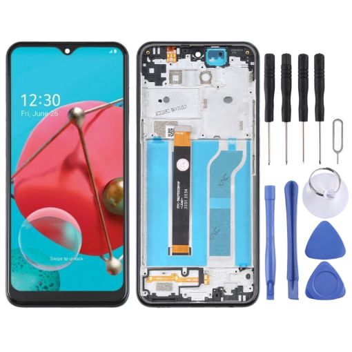 LG K51 LM-Q510N TFT LCD Screen with Digitizer Full Assembly - Black - 1