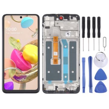 LCD Screen and Digitizer Assembly for LG K42 with Frame - 1