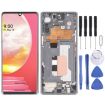 LCD Screen for LG Velvet 5G Full Assembly with Frame - Silver - 1