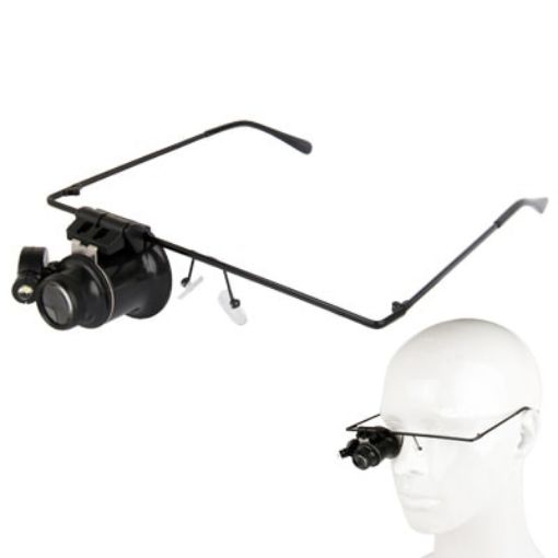20X Glasses Type Watch Repair Magnifier With LED Light - 1