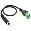 RCA Male to 2 Pin Pluggable Terminals USB Connector Adapter Cable - 2