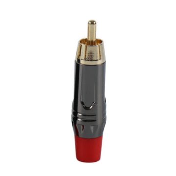Pure Copper Soldered RCA Male Audio/Video Plug with AV Lotus Connector - 1