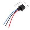 H13 Bulb Holder Base Male Socket with Wire - 1 Pair - 2