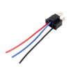 H4 Bulb Holder Base Male Socket with Wire - 1 Pair - 2