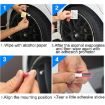 Blue Car Wheel Hub TRIM Mouldings - Scratchproof & Flexible - 6