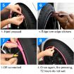 Red Car Wheel Hub Trim Mouldings - Scratchproof & Flexible - 8M Strip - 7