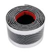 Universal Electroplate Carbon Fibre Car Door Threshold Decoration Strip Silver - 3
