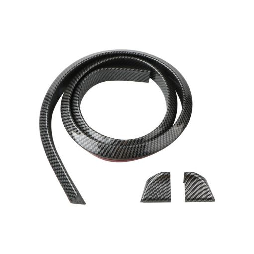 Universal Car Tail Wing Top Paste, 3.5cm Carbon Fiber Black - 1