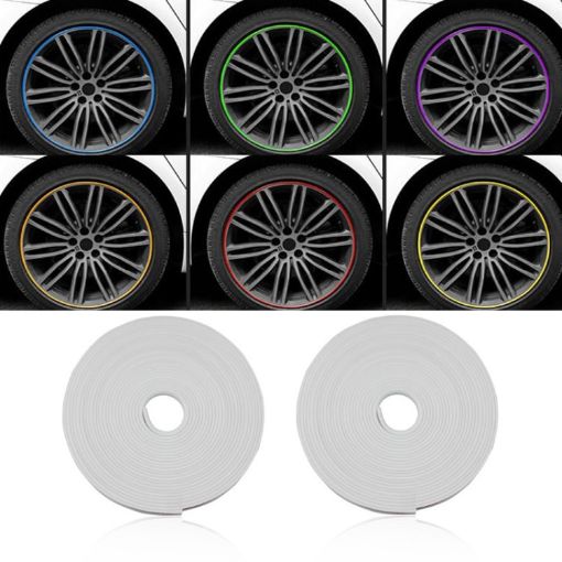Car Wheel TPE Protection Ring Bumper Decoration - White - 1