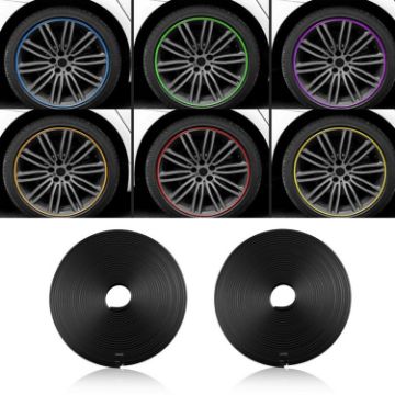 Car Wheel TPE Protection Ring Bumper Decoration - Black - 1