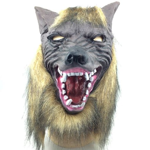 Latex Wolf Head Halloween Mask - Masquerade Party Costume - 1