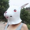 Lovely Halloween Rabbit Mask with Villus Ears for Men and Women - 1