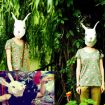 Lovely Halloween Rabbit Mask with Villus Ears for Men and Women - 5