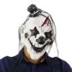 Latex Devil Clown Frightened Mask with Hair for Halloween Festival Party - 1