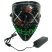 LED Halloween Festival Party X Face Seam Mouth Mask (Blue Green) - 2