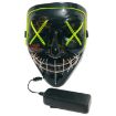 LED Halloween Festival Party X Face Seam Mouth Mask Green White - 2