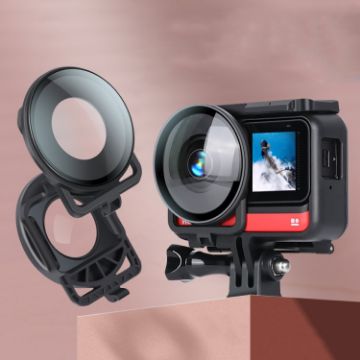 Lens Guard Protective Glass Cover for Insta360one R Panoramic Camera (Black) - 1