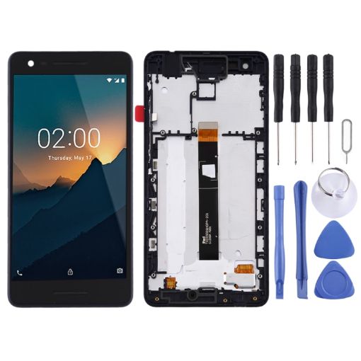 Nokia 2.1 TFT LCD Screen Digitizer with Frame - Black - 1