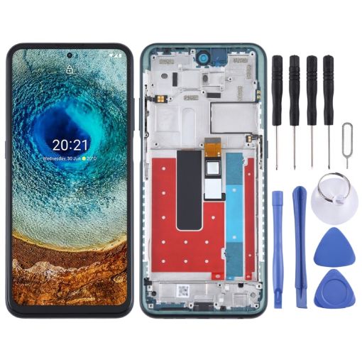 Nokia X10 TFT LCD Screen Digitizer Full Assembly with Frame (Green) - 1