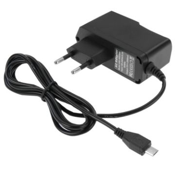 Micro USB Charger for Tablet PC/Mobile Phone, EU Plug - 5V/2A - 1