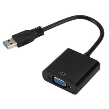 USB3.0 to VGA Converter Cable - 720P Resolution (Black) - 1