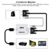 HOWEI HW-2107 HD 1080P Mini VGA to HDMI Scaler Box Audio Video Digital Converter - 7