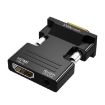 HDMI Female to VGA Male Adapter with Audio - Black - 1