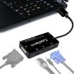 Cabledeconn D0407 HDMI VGA DVI Cable - Black - 1