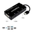Cabledeconn D0407 HDMI VGA DVI Cable - Black - 3