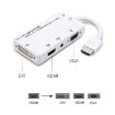 Cabledeconn D0407 HDMI VGA DVI Cable - White - 2