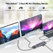 WAVLINK Thunderbolt 3 Dual 4K Mini Docking Station - 2 DP to HD Adapters - 5