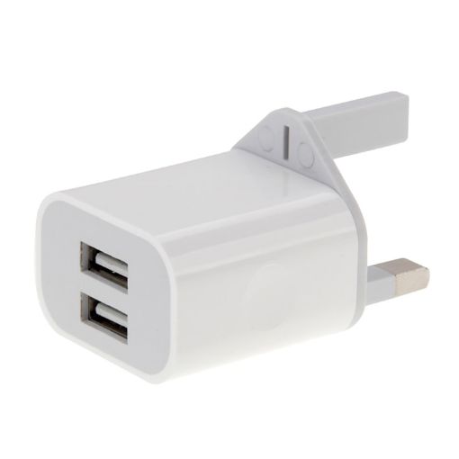 2-Ports 5V 2A USB Charger Adapter - White - 1