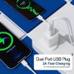 2-Ports 5V 2A USB Charger Adapter - White - 7