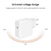 30W USB-C/Type-C 3.1 Port Power Charger Adapter EU Plug White - 6