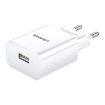 USAMS US-CC075 T18 2.1A Single USB Travel Charger EU Plug White - 1