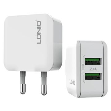 LDNIO A2201 2.4A Dual USB Charger with Type-C Cable - 1