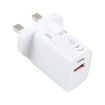 20W USB-C/Type-C + USB Fast Charging Travel Charger, UK Plug - 1