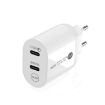 40W Dual Port PD Fast Charger for iPhone/iPad, EU Plug - White - 1