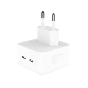 35W Dual USB-C Charger for iPhone/iPad - EU Plug - 1