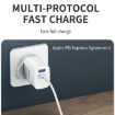 IVON AD52 18W USB-C/Type-C + USB Dual Port PD Fast Charge EU Plug - 6