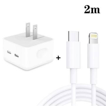 SDC-40W Dual PD USB-C Charger with 2m Cable - 1