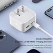 PD 50W Dual USB-C/Type-C Ports Charger (US Plug) - Fast Charging - 3