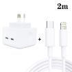 SDC-40W Dual PD USB-C Charger with 2m Type-C to 8 Pin Cable - 1