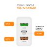 45W PD3.0 + 2 x QC3.0 USB Multi Port Charger with Type-C to 8 Pin Cable - 5