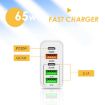 65W Dual PD Type-C + 3 x USB Multi Port Charger EU Plug White - 4