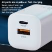 WK WP-U140 33W Power Series USB+USB-C Fast Charger - UK Plug (White) - 6
