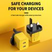 WK WP-U128 40W Dual USB-C/Type-C Charger - UK Plug - 3